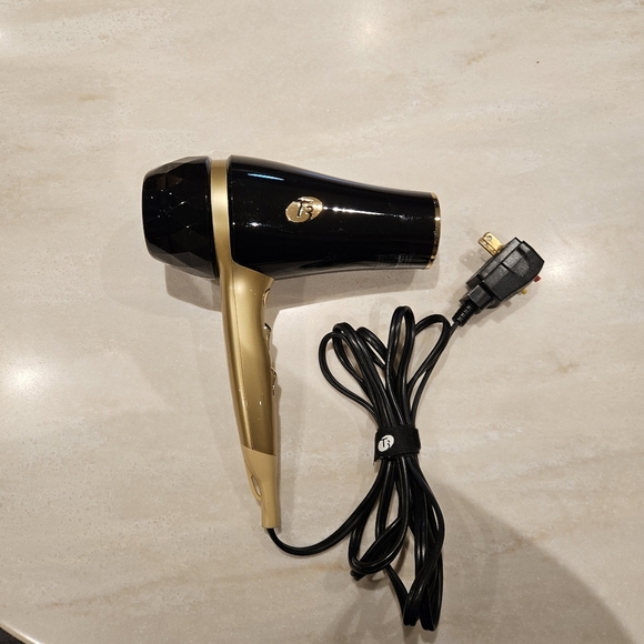 T3 Featherweight 2 Hair Dryer - Model # 73828 - Black/Gold Blow Dryer - Picture 1 of 9